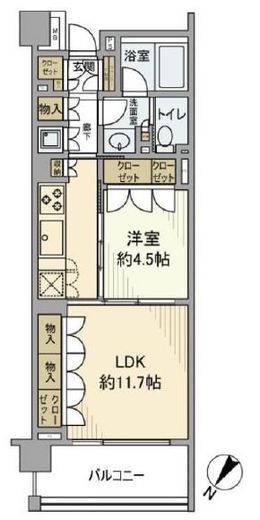 パークホームズ白金高輪アーバンレジデンス 4階 間取り図