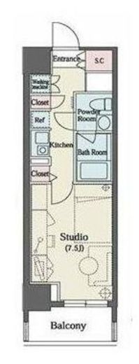 六本木デュープレックスタワー 714 間取り図