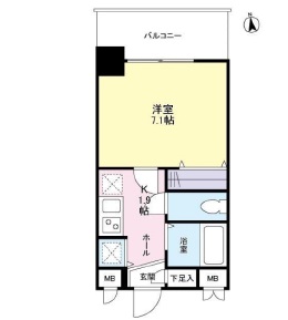 ガーラプレイス新宿御苑 15F1 間取り図