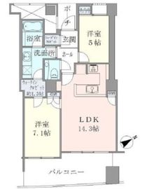 品川Vタワー タワー棟 5階 間取り図