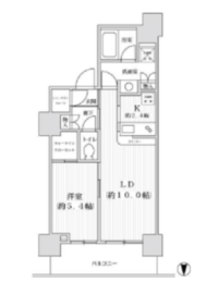 ベイクレストタワー 19階 間取り図