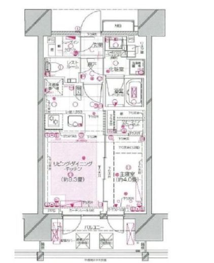 ピアース渋谷ウエスト 5階 間取り図