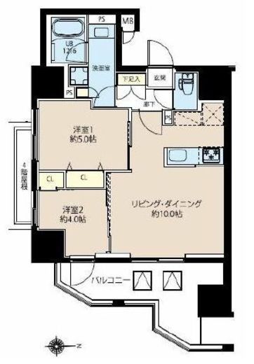レクシード新御徒町 801 間取り図