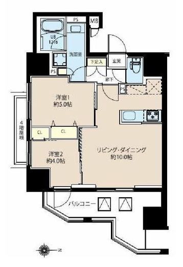 レクシード新御徒町 1101 間取り図