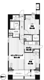 コスモグラシア芝大門 1203 間取り図