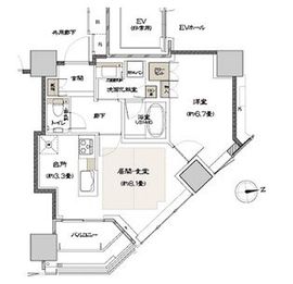 プラウドタワー白金台 23階 間取り図