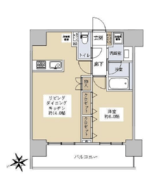 ユニーブル銀座東 4階 間取り図