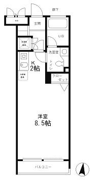 レジディア笹塚 507 間取り図