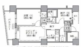 アクティ汐留 3711 間取り図