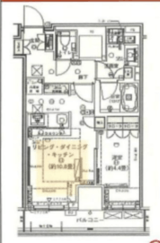 パークリュクス西新宿 4階 間取り図