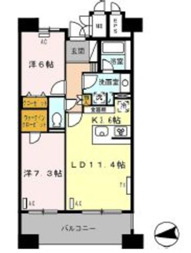 ロイヤルパークス西新井 1304 間取り図