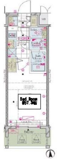 コンシェリア浜松町マスターズヴィラ 13階 間取り図