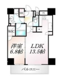 シティタワー四谷 6階 間取り図