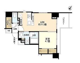 パークリュクス築地 2階 間取り図