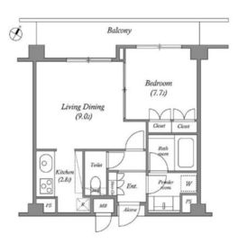 プラチナコート広尾 310 間取り図