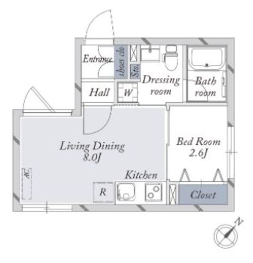 La Douceur文京大塚 (ラドゥセール文京大塚) E301 間取り図
