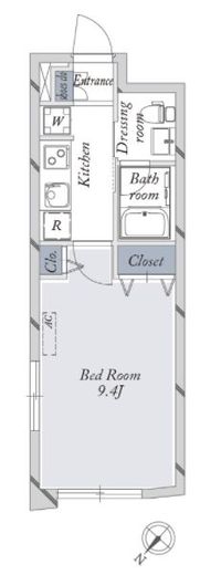 La Douceur文京大塚 (ラドゥセール文京大塚) E102 間取り図