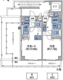 ルネサンスコート駒込 602 間取り図