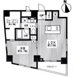 プレイアデ銀座エスト 1301 間取り図