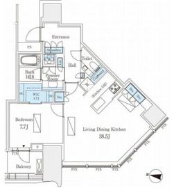 パークコート渋谷ザタワー 26階 間取り図