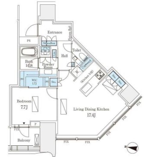 パークコート渋谷ザタワー 23階 間取り図