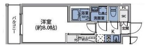 ルネサンスコート目黒 202 間取り図