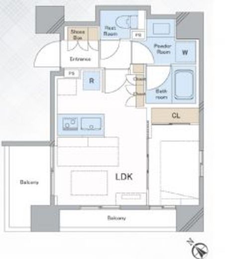 タウンステイプラス芝浦annex 201 間取り図