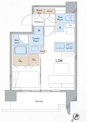 タウンステイプラス芝浦annex 203 間取り図