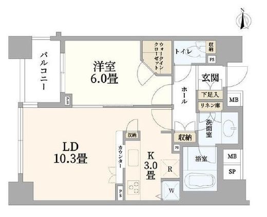 パークコート恵比寿ヒルトップレジデンス 4階 間取り図