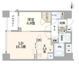 パークコート恵比寿ヒルトップレジデンス 4階 間取り図