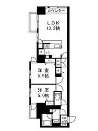 ムルーエ築地 901 間取り図