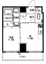 市ヶ谷仲之町ヒルズ N203 間取り図