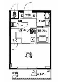 市ヶ谷仲之町ヒルズ N205 間取り図