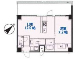 市ヶ谷仲之町ヒルズ S601 間取り図