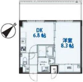 市ヶ谷仲之町ヒルズ S602 間取り図