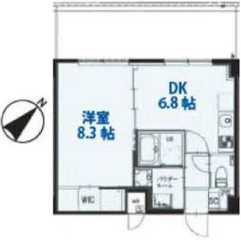 市ヶ谷仲之町ヒルズ S603 間取り図