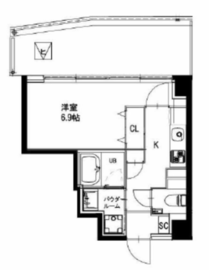 市ヶ谷仲之町ヒルズ S605 間取り図