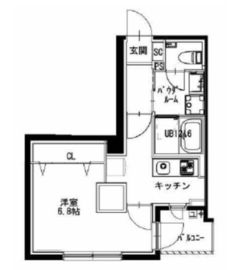 市ヶ谷仲之町ヒルズ N406 間取り図