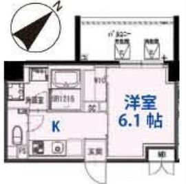 市ヶ谷仲之町ヒルズ N309 間取り図