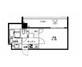 市ヶ谷仲之町ヒルズ N308 間取り図