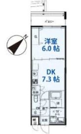 市ヶ谷仲之町ヒルズ N506 間取り図