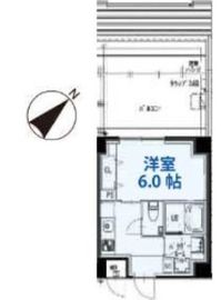 市ヶ谷仲之町ヒルズ N601 間取り図