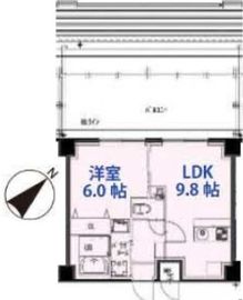 市ヶ谷仲之町ヒルズ N602 間取り図