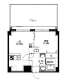 市ヶ谷仲之町ヒルズ N603 間取り図