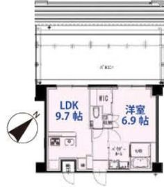 市ヶ谷仲之町ヒルズ N604 間取り図