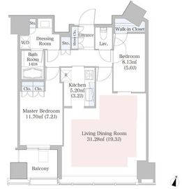 ラ・トゥール新宿 1812 間取り図