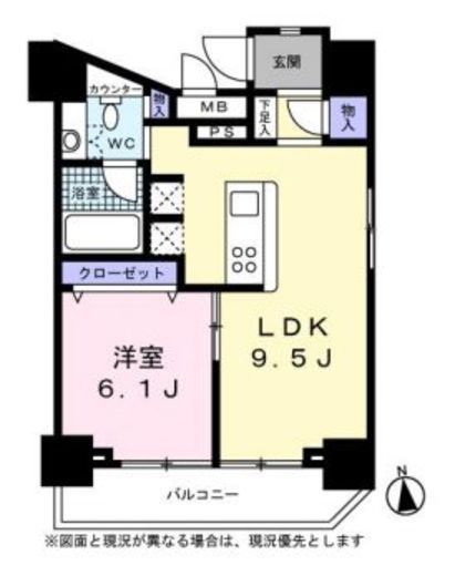 レジディア高輪桂坂 1201 間取り図