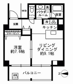 NTPRレジデンス芝浦 502 間取り図