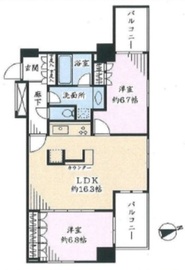 スカイグランデ汐留 3階 間取り図