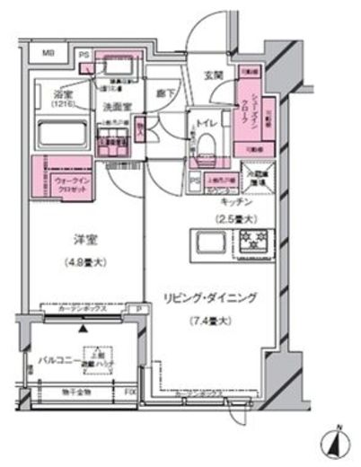 ブランズ桜新町 110 間取り図